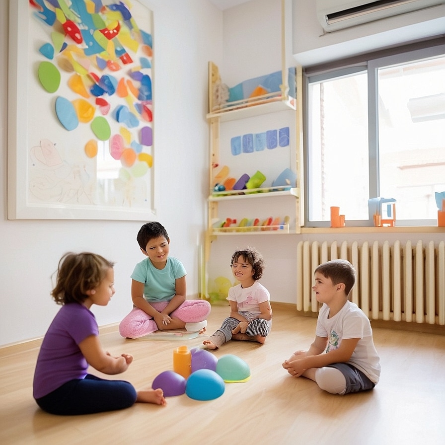 Sesión de terapia infantil