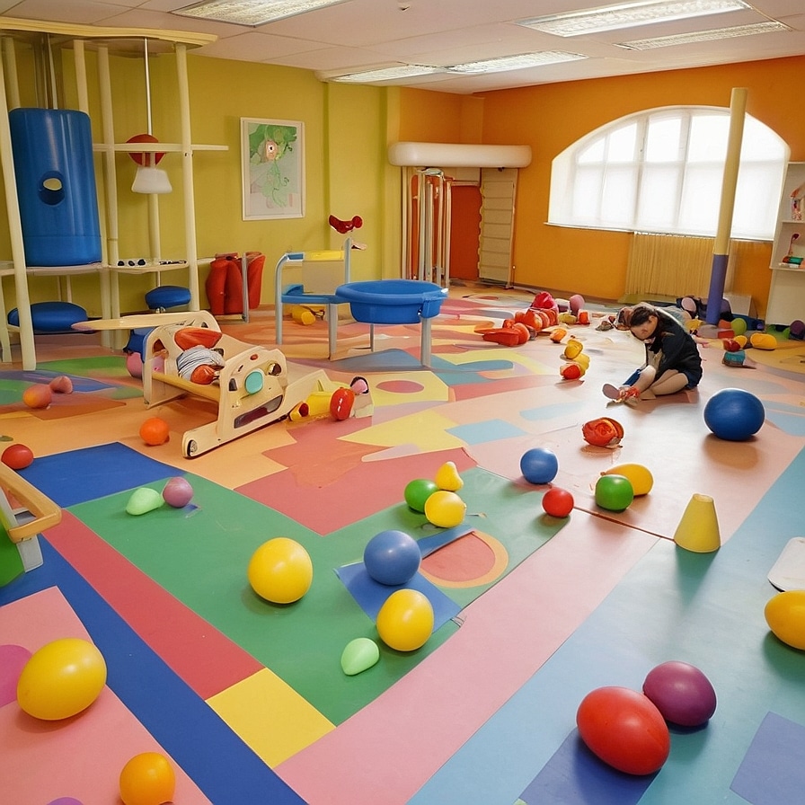 Niños jugando en terapia infantil