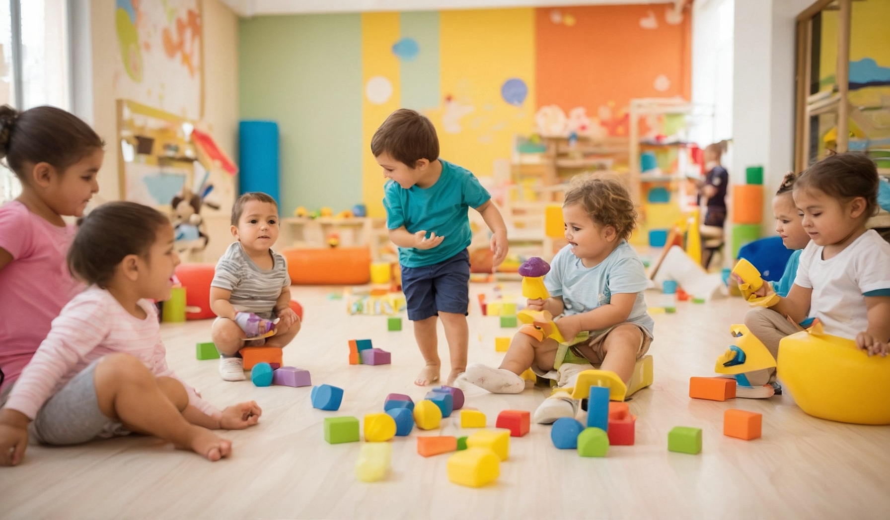 Pequeños jugando y aprendiendo