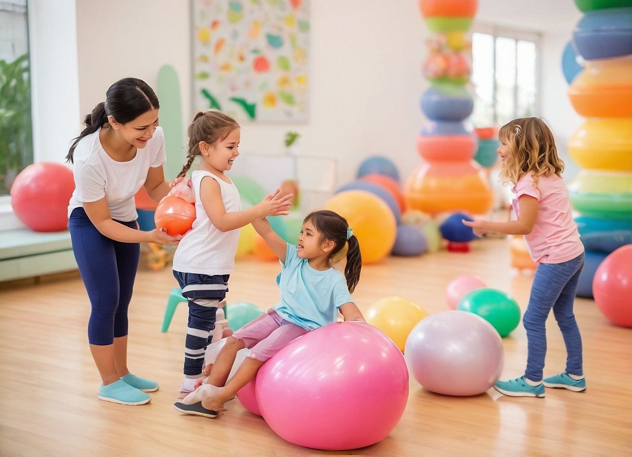 Niños explorando juegos educativos